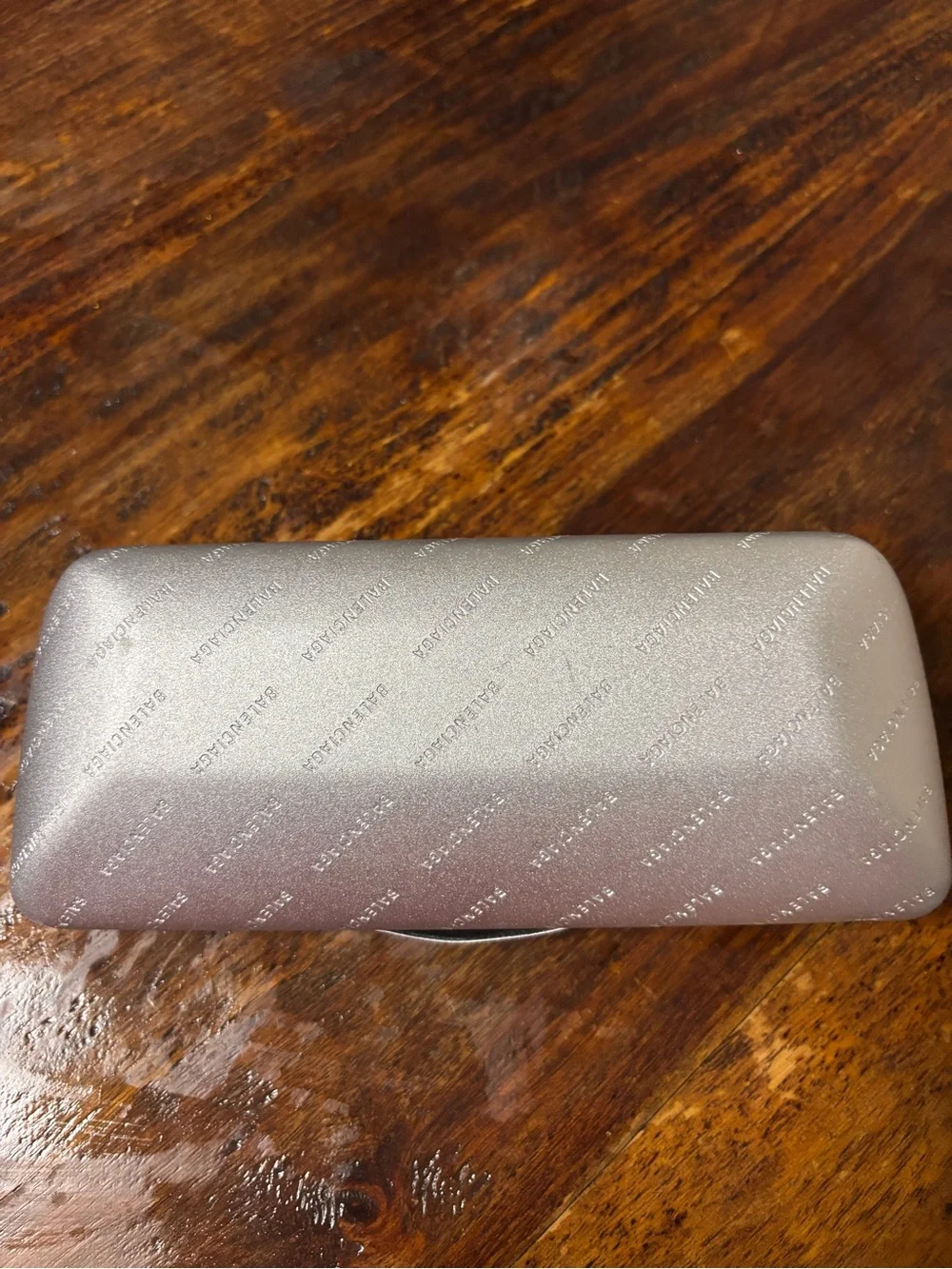 Balenciaga Metallic Silver Embossed Logo Phone Case